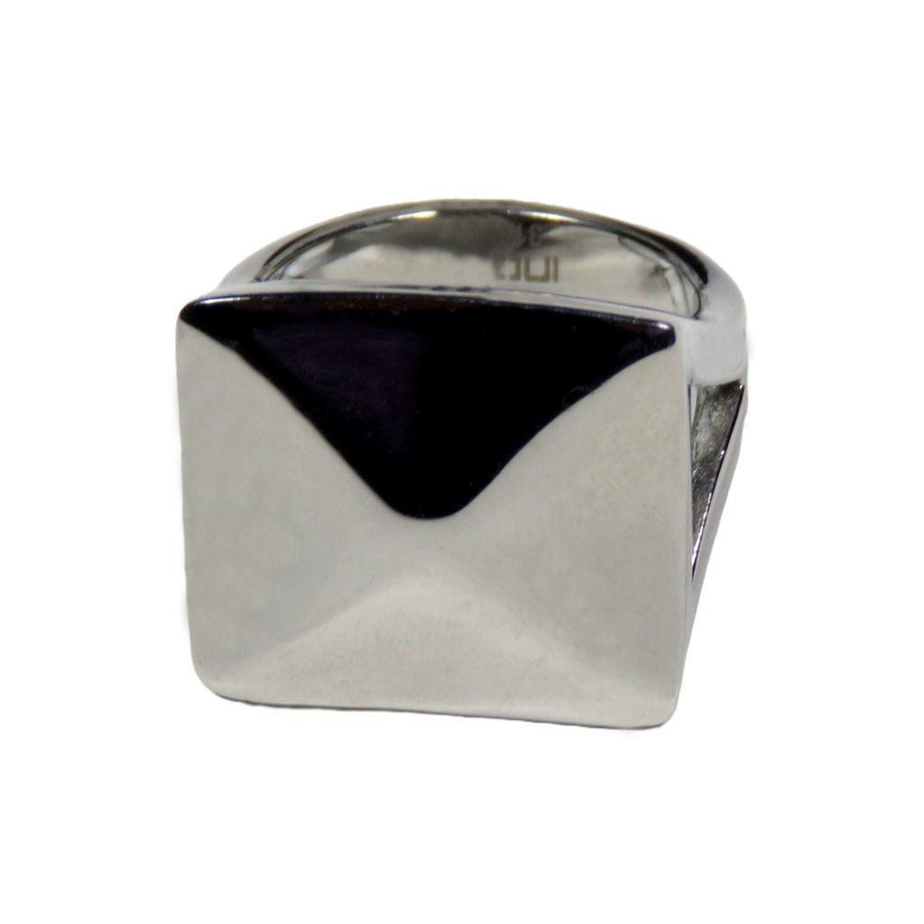 Inox Womens Polished Stainless Steel Square Head Ring 39$